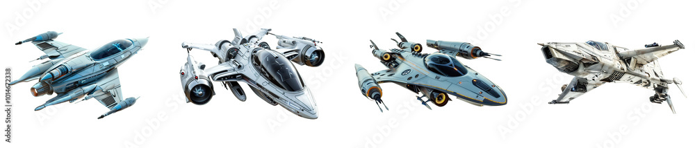 A collection of jet planes on Transparent Background AI Generative A collection of jet planes on Transparent Background AI Generative