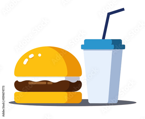 Burger and Drink  
