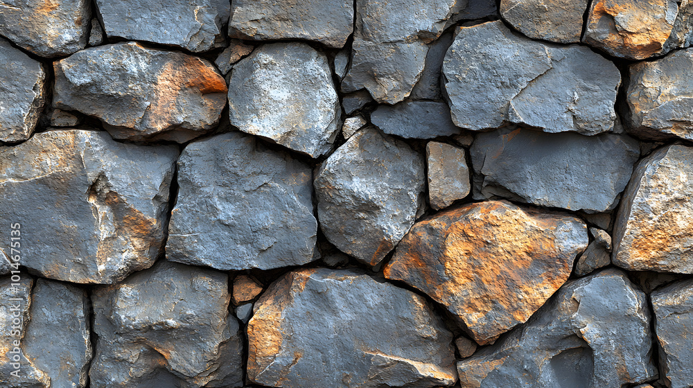The texture of the gray stone wall made up of many small, rough stones stacked together, creating a rustic and natural appearance.
The texture of the gray stone wall made up of many small, rough stones stacked together, creating a rustic and natural appearance.