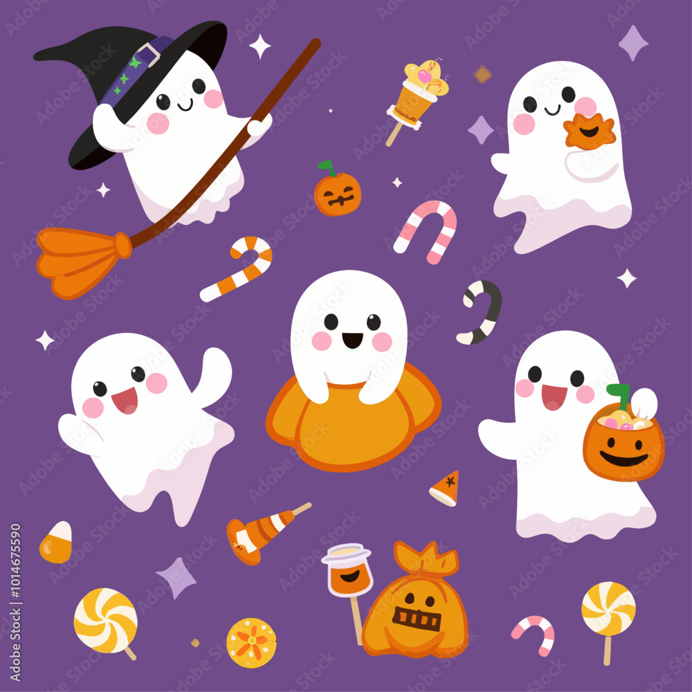 Cute Ghost Halloween Pattern
Cute Ghost Halloween Pattern