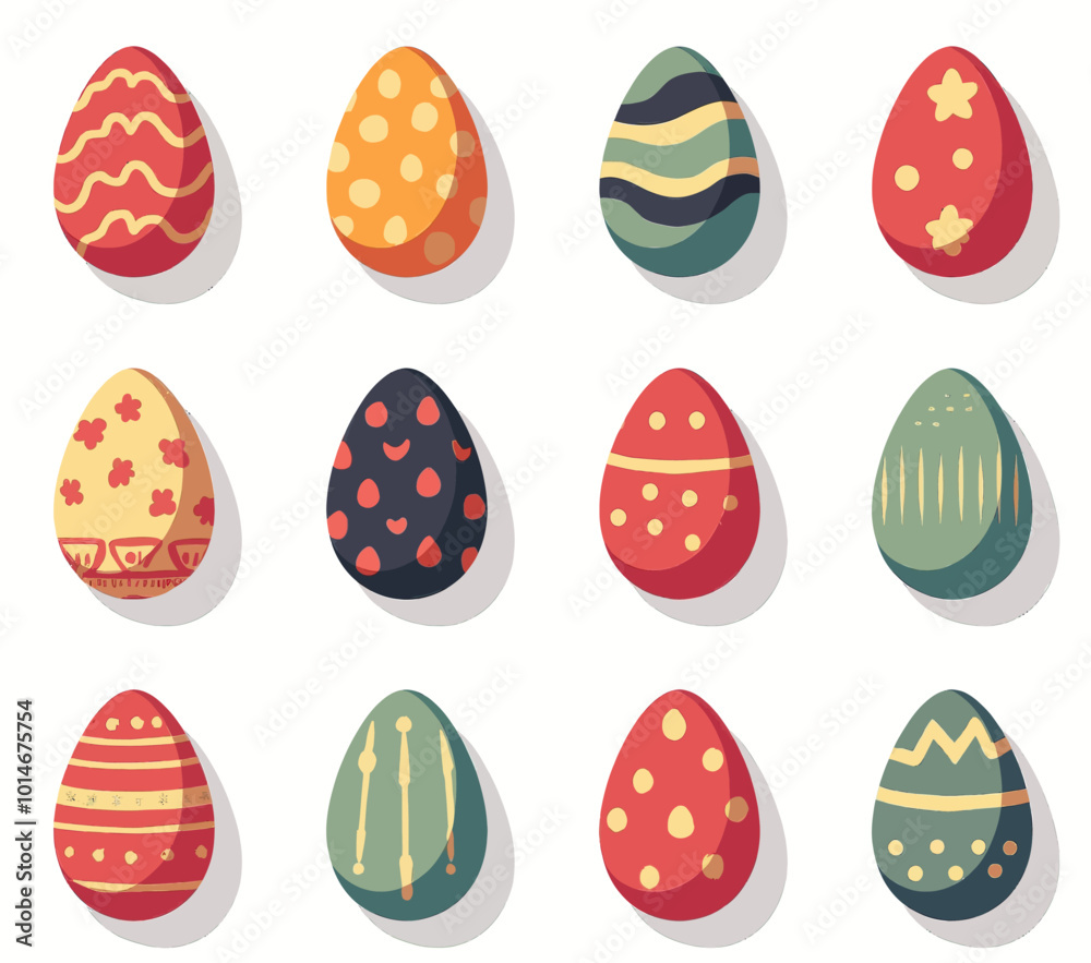 Easter Eggs with Patterns and Shadows
Easter Eggs with Patterns and Shadows