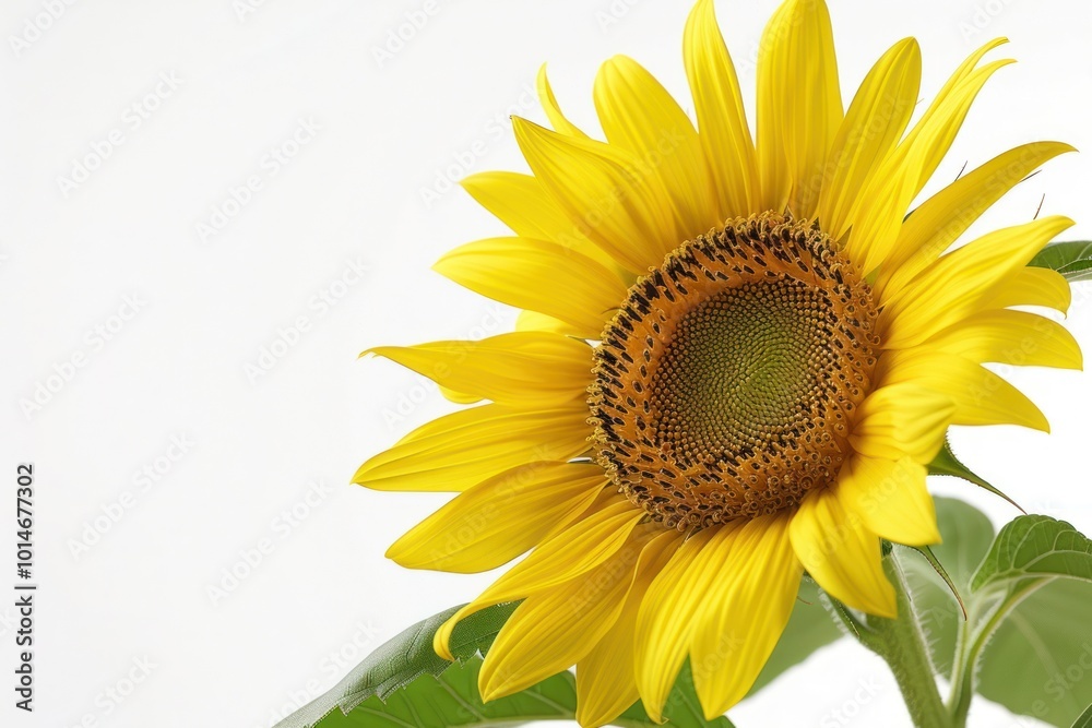 Obraz premium Sunflower on a white background