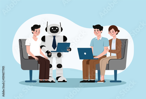 Robot Assistant Meeting with Couple