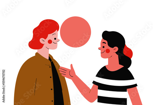 Two Friends Talking  
