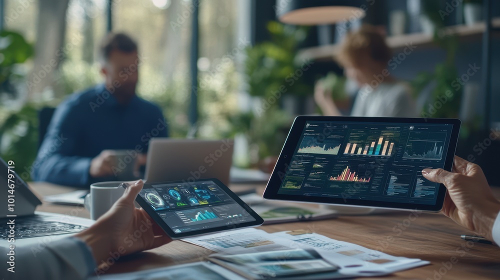 The Tablets Displaying Business Insights The Tablets Displaying Business Insights