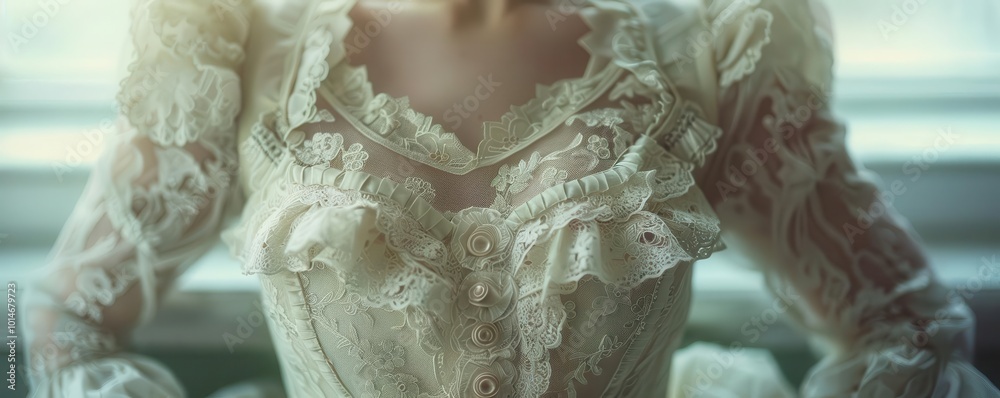 Obraz premium Victorian fashion with elegant dresses, historical and sophisticated, Fashion, Soft tones, Photograph, 19thcentury elegance