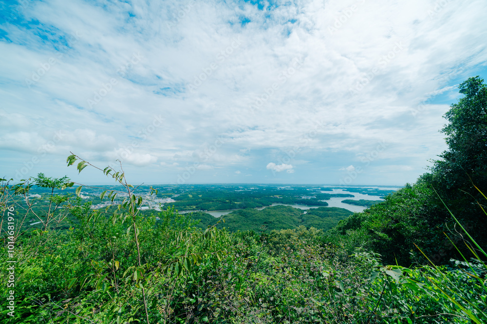 Obraz premium 賢島の展望台から見える美しい風景