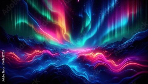 colorful series neon style cloud