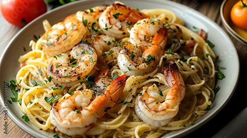 Delicious Shrimp Pasta with Garlic and Parsley
