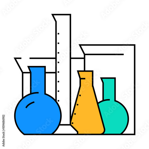 chemical cabinet equipment line icon vector. chemical cabinet equipment sign. isolated symbol illustration