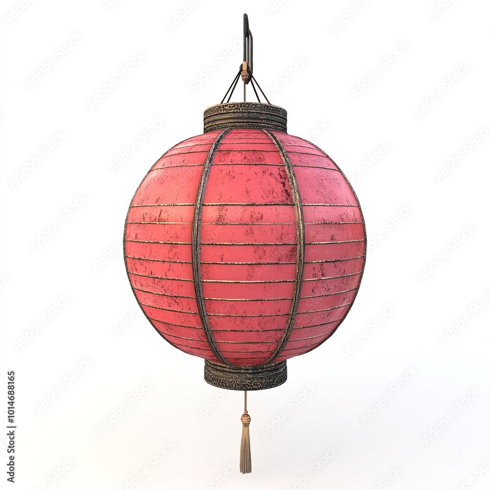 Obraz premium Vector cartoon icons set of oriental paper lamps with gold ornament and tassels from China.Chinese festival red lanterns, traditional decoration,asian New Year celebration.illustration