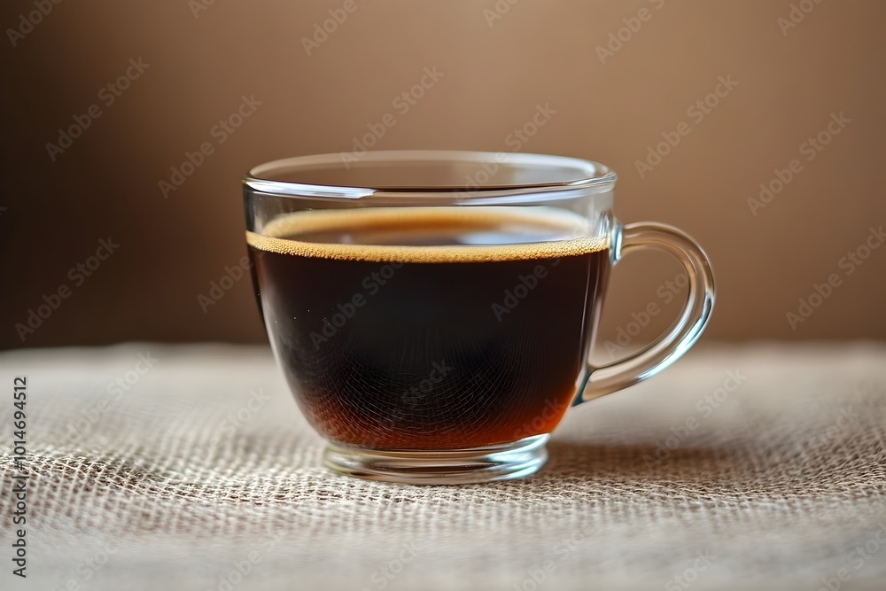 Elegant Black Coffee Cup Showcasing Aroma and Clarity on Composition Elegant Black Coffee Cup Showcasing Aroma and Clarity on Composition