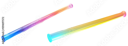 Colorful light stick Transparent Background AI Generative