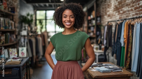 The Smiling Woman in Boutique photo