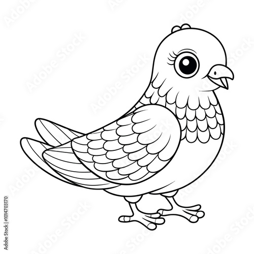 pigeon coloring page for kids