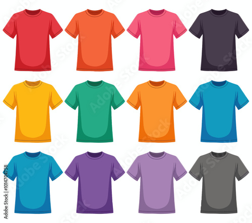 Blank T-Shirts in Various Colors  
