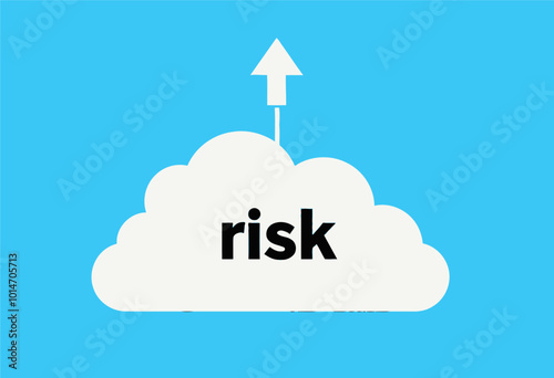 Cloud with Risk and Up Arrow 
