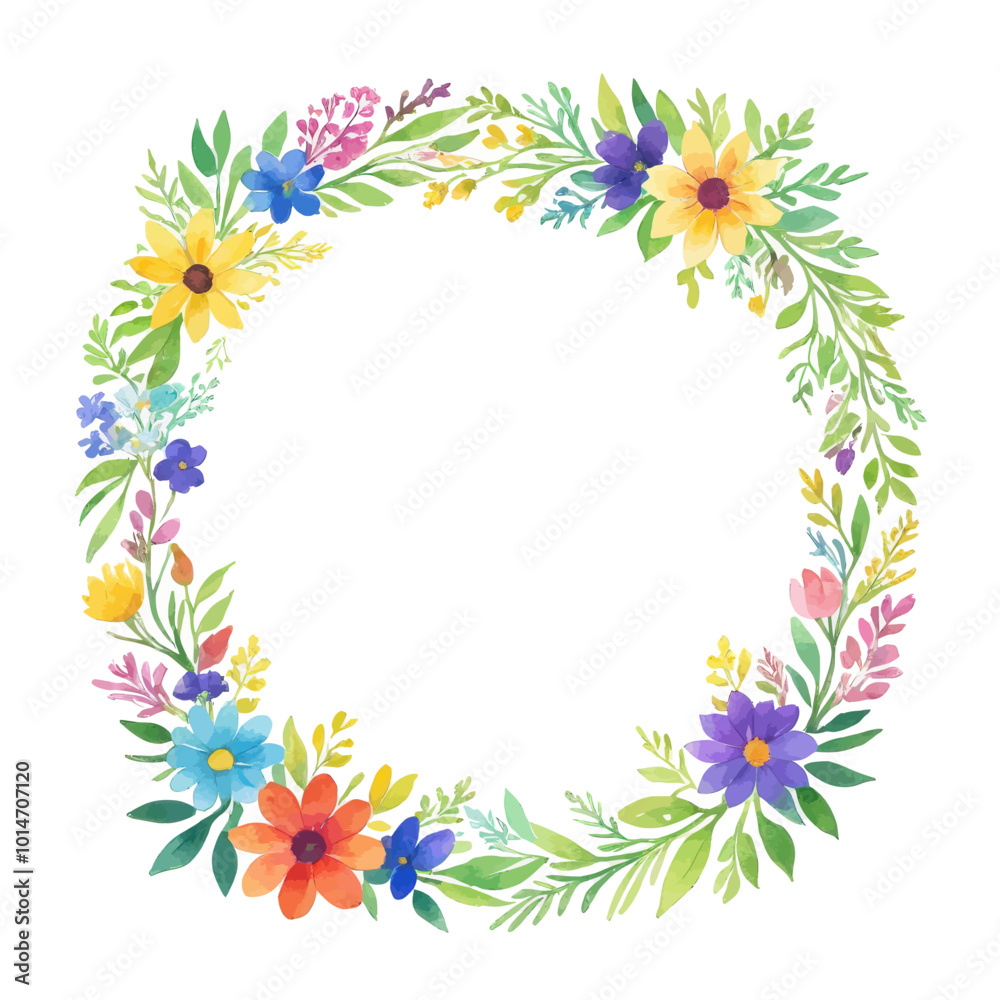 Floral Wreath with White Background
Floral Wreath with White Background