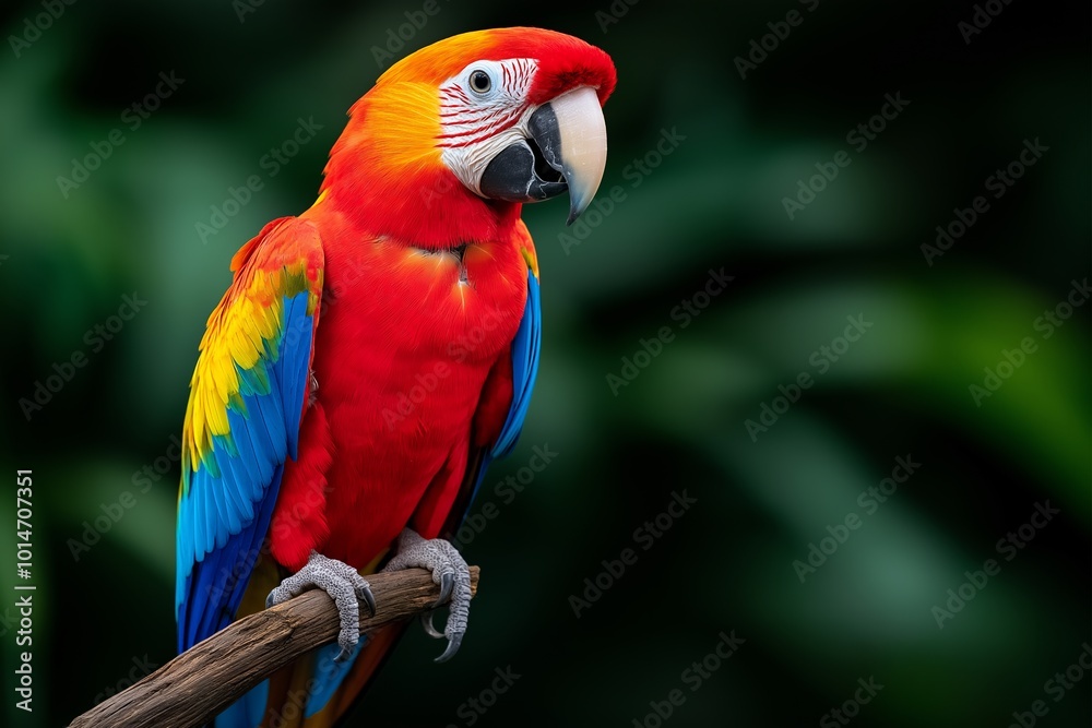 Parrot with a green and yellow head is smiling. The parrot is sitting on a green leaf. Colorful Parrot Talking and Mimicking Sounds in a Tropical Environment for Engaging Animal Videos Parrot with a green and yellow head is smiling. The parrot is sitting on a green leaf. Colorful Parrot Talking and Mimicking Sounds in a Tropical Environment for Engaging Animal Videos