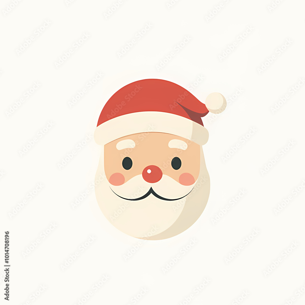 Cool Santa Claus Christmas Flat Vector Logo Cool Santa Claus Christmas Flat Vector Logo