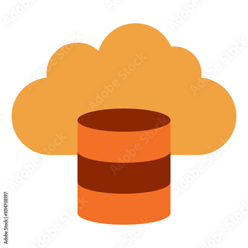 Cloud Data start up vector icon illustration 