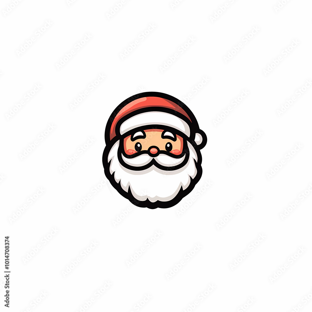 Cool Santa Claus Christmas Flat Vector Logo Cool Santa Claus Christmas Flat Vector Logo