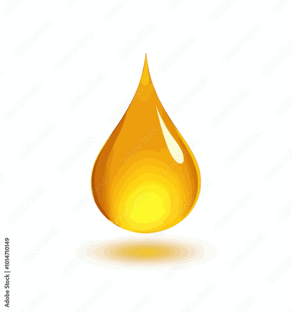 Single Yellow Oil Drop 
