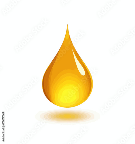 Single Yellow Oil Drop 
