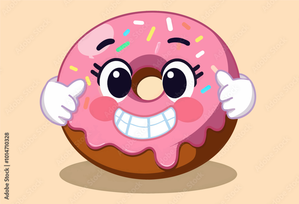 Smiling Donut Cartoon Character
Smiling Donut Cartoon Character