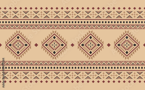 Ancient echoes Aztec geometric seamless patterns southwest Navajo Native American tribal ethnic colorful for textile printing