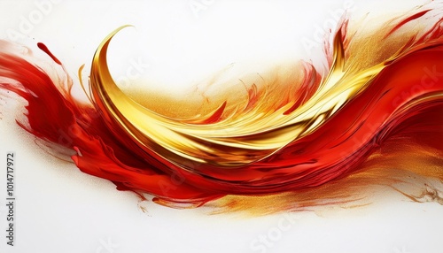 gold .red airbrush stroke on white background