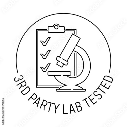 Third-party lab verified - badge in thin line