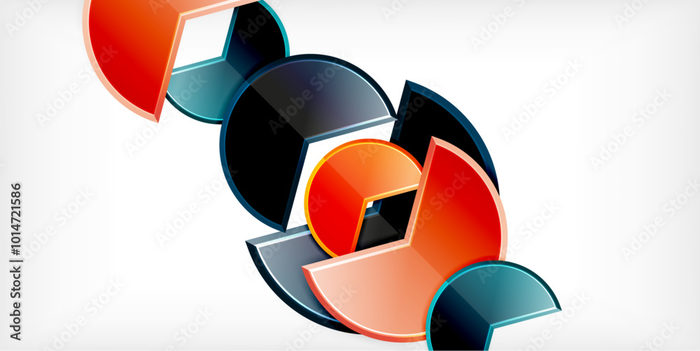 Glass reflective geometric round shapes background. Vector Illustration For Wallpaper, Banner, Background, Card, Book Illustration, landing page Glass reflective geometric round shapes background. Vector Illustration For Wallpaper, Banner, Background, Card, Book Illustration, landing page