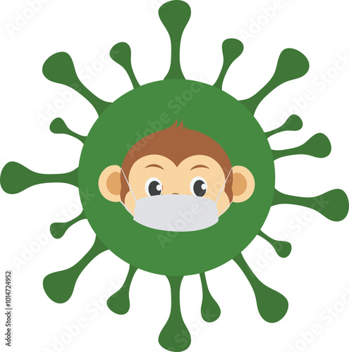 Mpox virus illustration