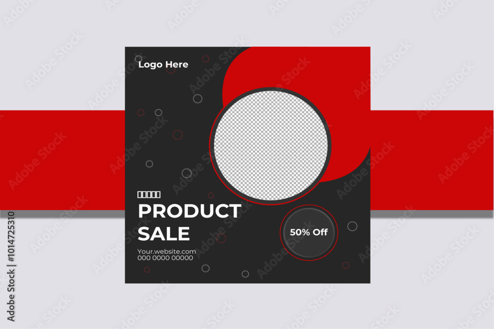Naklejka premium social media post and web banner template,
