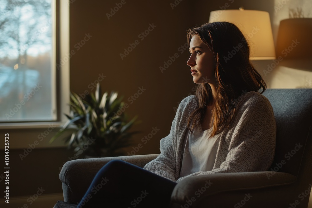 Woman Engaging in Therapy Session for Emotional Support Woman Engaging in Therapy Session for Emotional Support