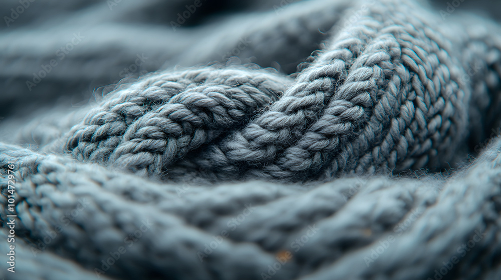 Close-up of a gray fabric captured through soft-focus photography, highlighting the intricate textures and patterns that create a sense of warmth and comfort. The blurred background emphasizes the sof Close-up of a gray fabric captured through soft-focus photography, highlighting the intricate textures and patterns that create a sense of warmth and comfort. The blurred background emphasizes the sof