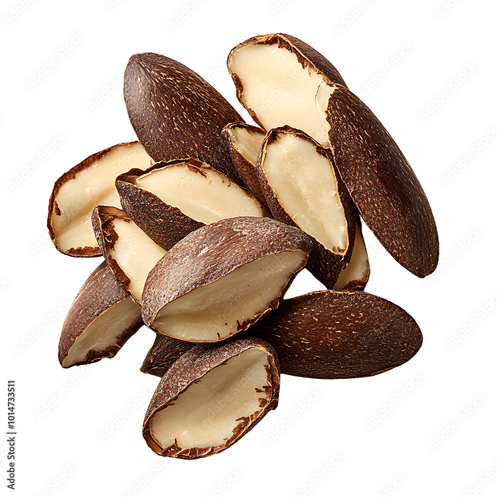 Brazil nut shells and kernels: a close-up of nature’s nutrient-dense superfood Brazil nut shells and kernels: a close-up of nature’s nutrient-dense superfood