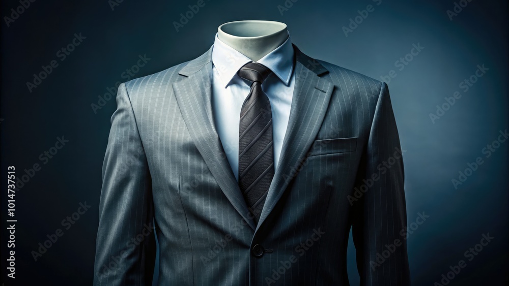 A headless businessman in a suit symbolizes identity loss and the struggle for professionalism in today’s demanding work environment, reflecting modern existential challenges. A headless businessman in a suit symbolizes identity loss and the struggle for professionalism in today’s demanding work environment, reflecting modern existential challenges.