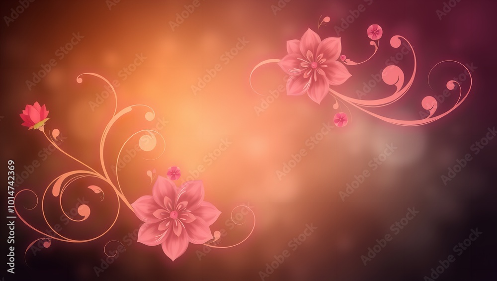 Stunning Abstract Background Featuring Floral Swirls: Perfect for Digital Art Stunning Abstract Background Featuring Floral Swirls: Perfect for Digital Art