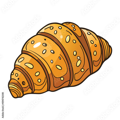 croissants' food vector illustration.