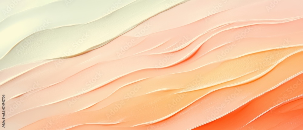 Abstract layered texture with soft waves in pastel shades of pink, orange, and white, ideal for backgrounds and graphics. Abstract layered texture with soft waves in pastel shades of pink, orange, and white, ideal for backgrounds and graphics.