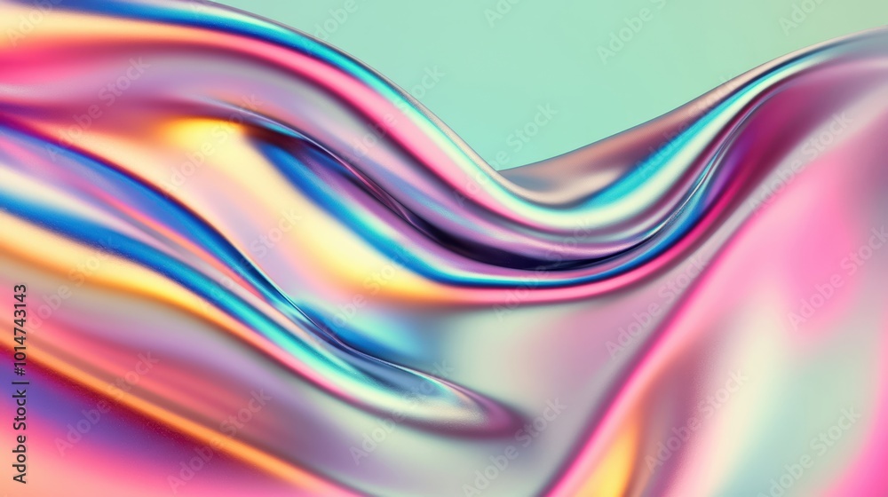 Abstract waves of colorful silk fabric flowing in soft motion. Abstract waves of colorful silk fabric flowing in soft motion.