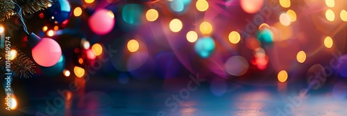 Abstract background with blurred colorful lights