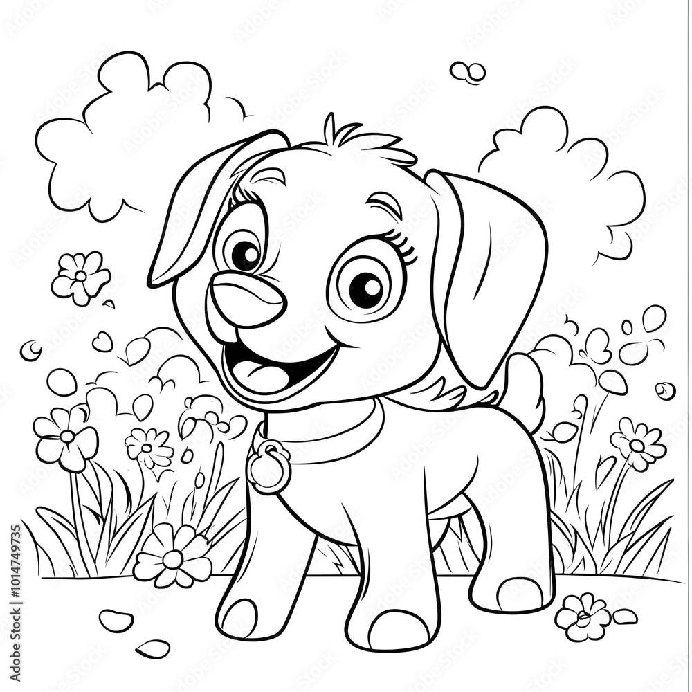 Fototapeta premium pencil drawing for coloring, coloring for children