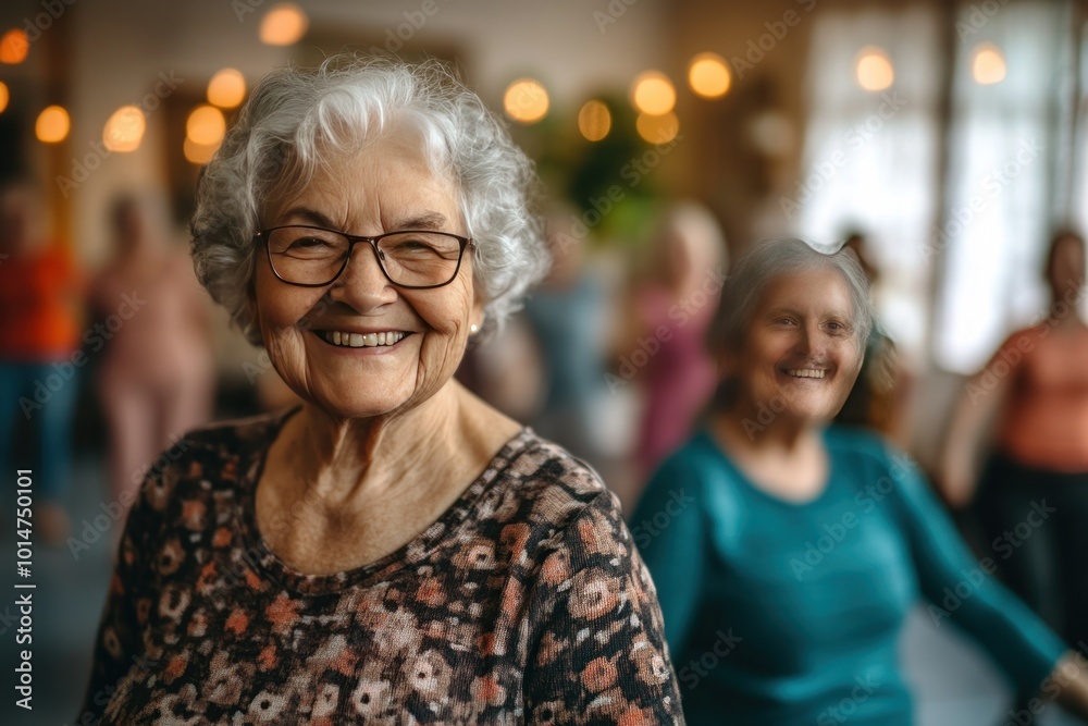 Joyful Elderly Women Engaging in Group Activities Joyful Elderly Women Engaging in Group Activities