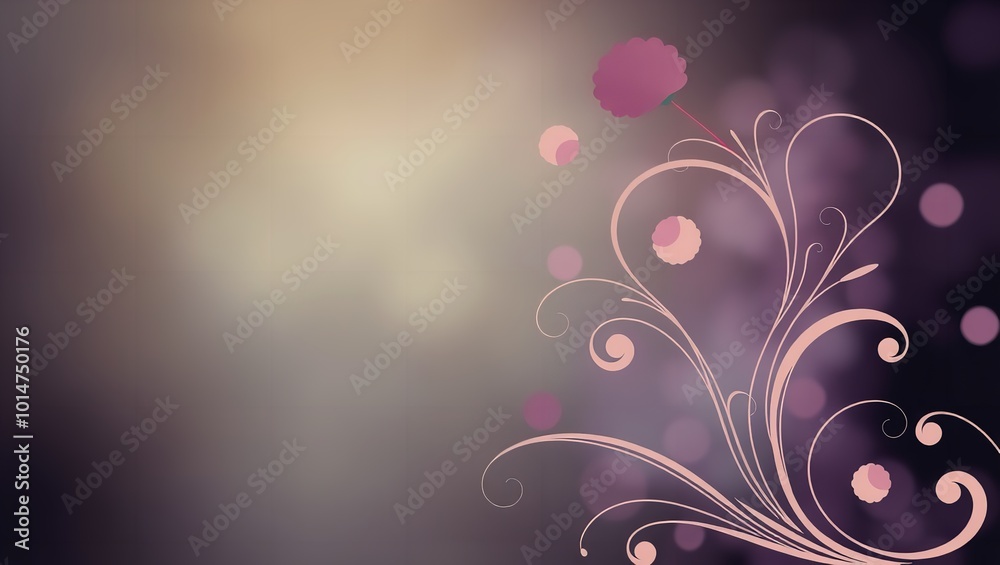 Stunning Abstract Background Featuring Floral Swirls: Perfect for Digital Art