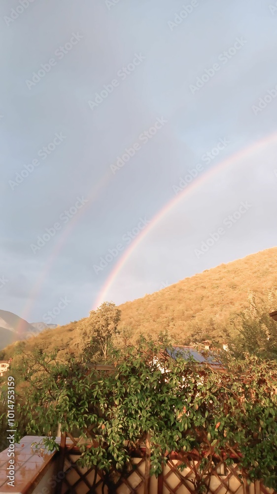 rainbow over the mountains