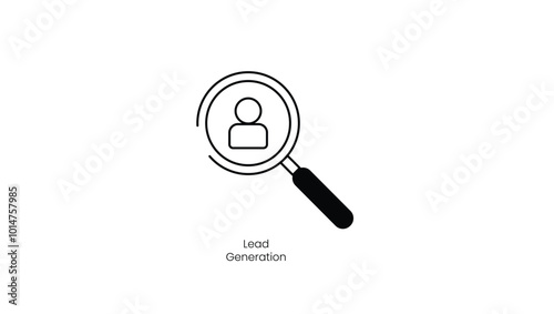 Lead Generation Process Digital Marketing Vector Icon