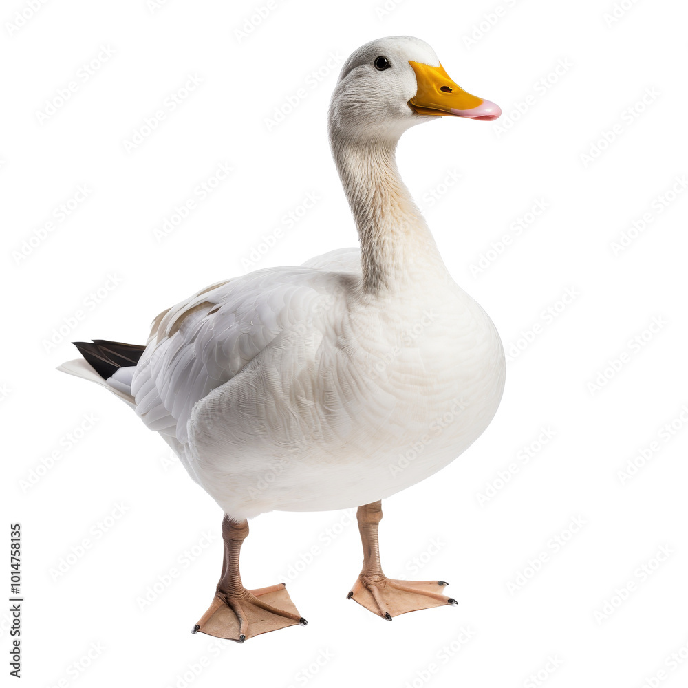 Domestic Duck Standing Gracefully with Distinctive Features. Domestic Duck Standing Gracefully with Distinctive Features.